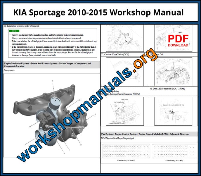 KIA Sportage 2010-2015 Workshop Manual