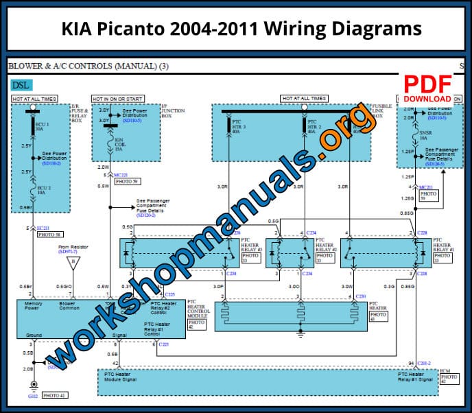 Kia Picanto 2004-2011 Wiring Diagrams