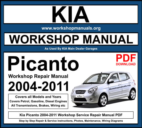 Kia Picanto 2004-2011 Workshop Repair Manual Download PDF