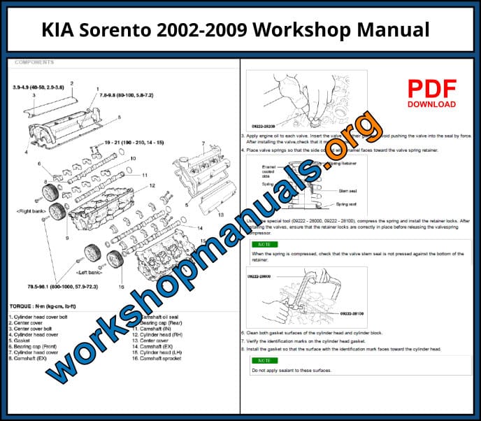Kia Sorento 2002-2009 Workshop Manual