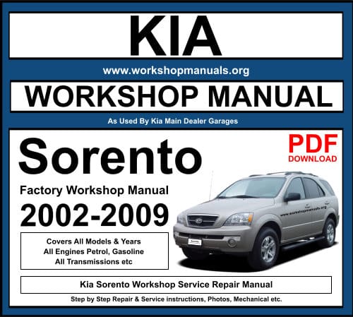 Kia Sorento 2002 2003 2004 2005 2006 Factory Service Repair Manual 