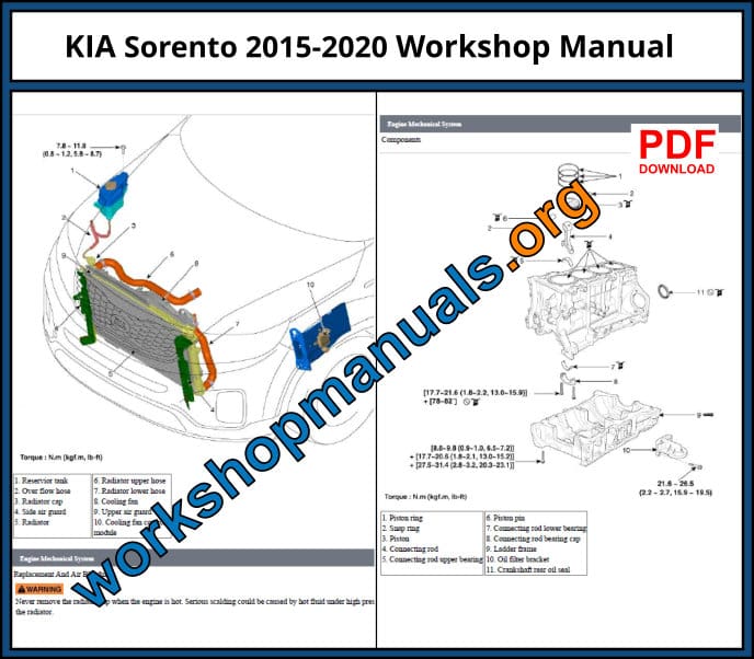 Kia Sorento 2015-2020 Workshop Manual