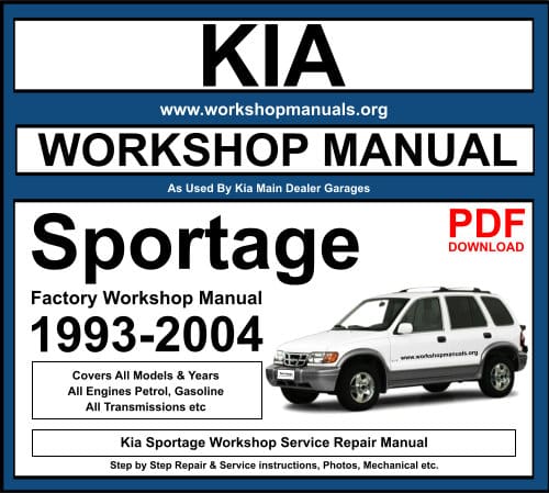 Kia Sportage 1993-2004 Workshop Repair Manual