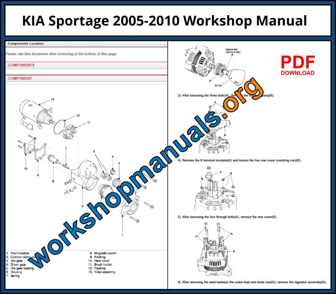 Kia Sportage 2005-2010 Workshop Manual