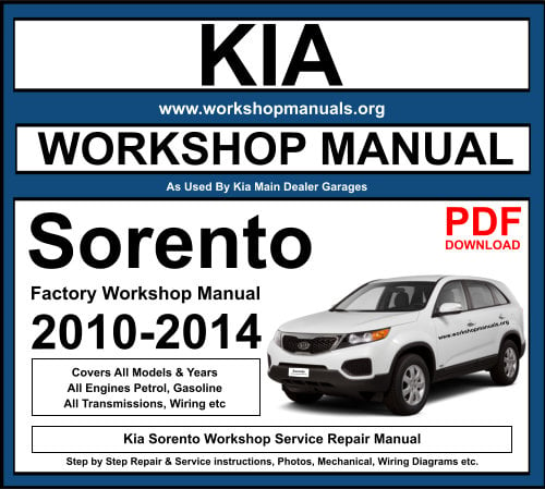 Kia Sportage 2010-2014 Workshop Repair Manual