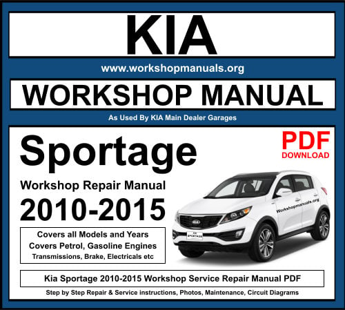 Kia Sportage 2010-2015 Workshop Repair Manual Download PDF