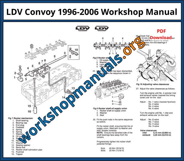 LDV Convoy 1996-2006 Workshop Manual
