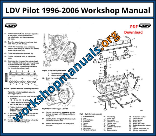 LDV Pilot 1996-2006 Workshop Manual