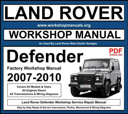 Land Rover Defender Workshop Repair Manual PDF