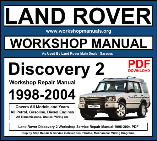 Land Rover Discovery 2 Workshop Repair Manual 1998-2004 Download PDF