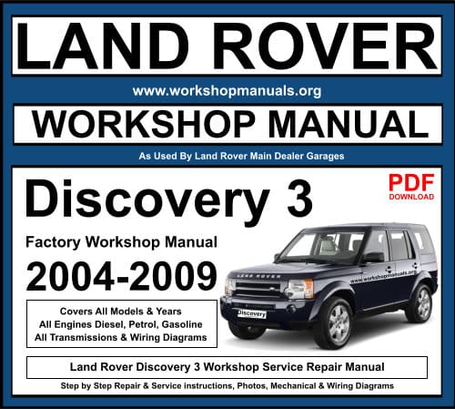 Land Rover Discovery 3 Workshop Repair Manual PDF