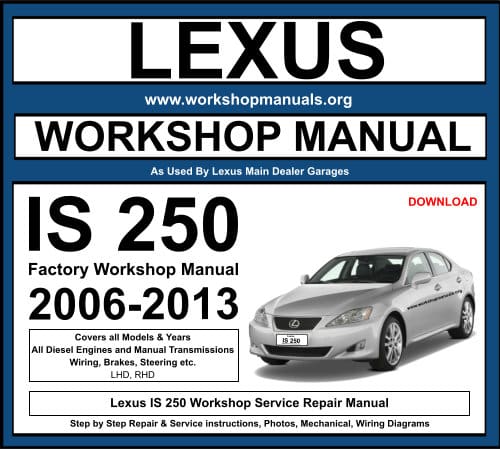 2006 2007 2008 2009 LEXUS IS250 IS 250 FACTORY REPAIR SERVICE WORHSHOP MANUAL CD 