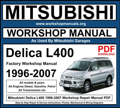 Workshop Manual Service & Repair Guide Pour MITSUBISHI Delica 1994-2007 