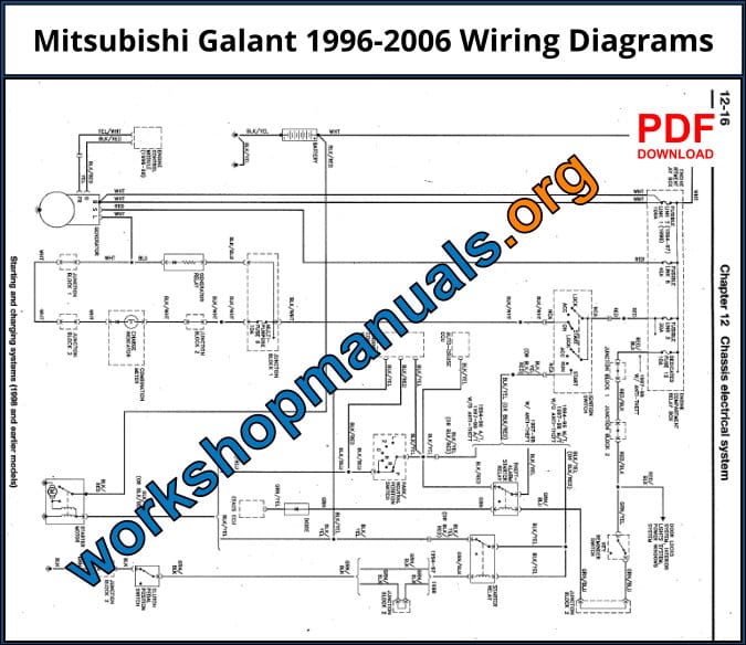 Mitsubishi Galant 1996-2006 Wiring Diagrams Download PDF