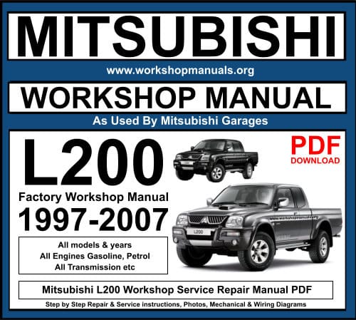 Mitsubishi L200 Workshop Service Repair Manual