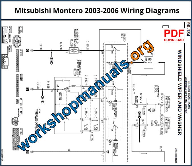 Mitsubishi Montero 2003-2006 Wiring Diagrams Download PDF