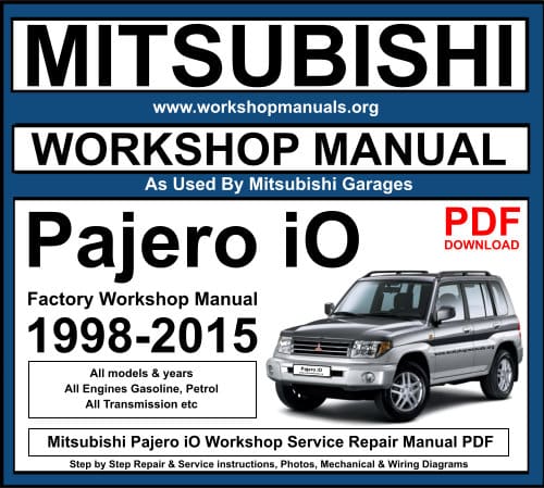 Mitsubishi Pajero iO Workshop Service Repair Manual