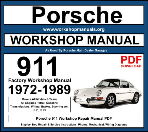 PORSCHE 911 1984-1989 WORKSHOP MANUAL DOWNLOAD 