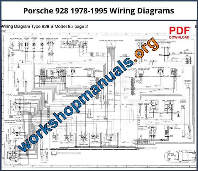 Porsche 928 Work Repair Manual, 1985 Porsche 928 Wiring Diagram Pdf