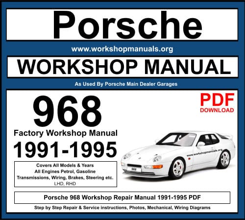Porsche 968 Workshop Service Repair Manual PDF
