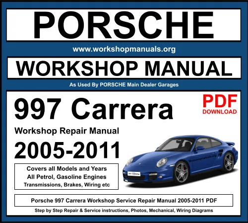 Porsche 997 Carrera 2005-2011 Workshop Repair Manual Download PDF