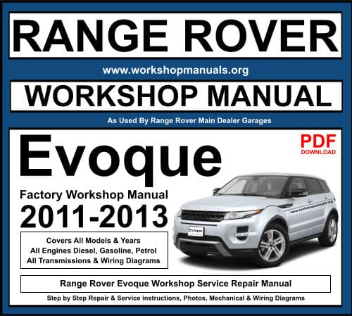 Range Rover Evoque Workshop Repair Manual PDF