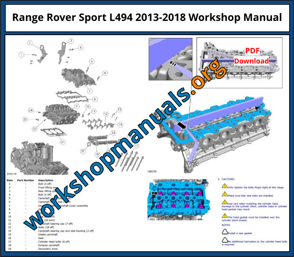 Range Rover Sport L494 2013-2018 Workshop Manual