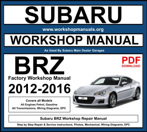 Subaru BRZ Workshop Repair Manual