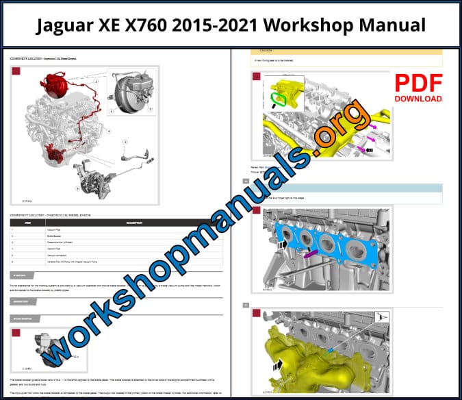 Jaguar XE X760 2015-2021 Workshop Repair Manual Download PDF