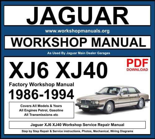 Jaguar XJ40 XJ6-Owners Manual Pack pour 1991 > XJ6 