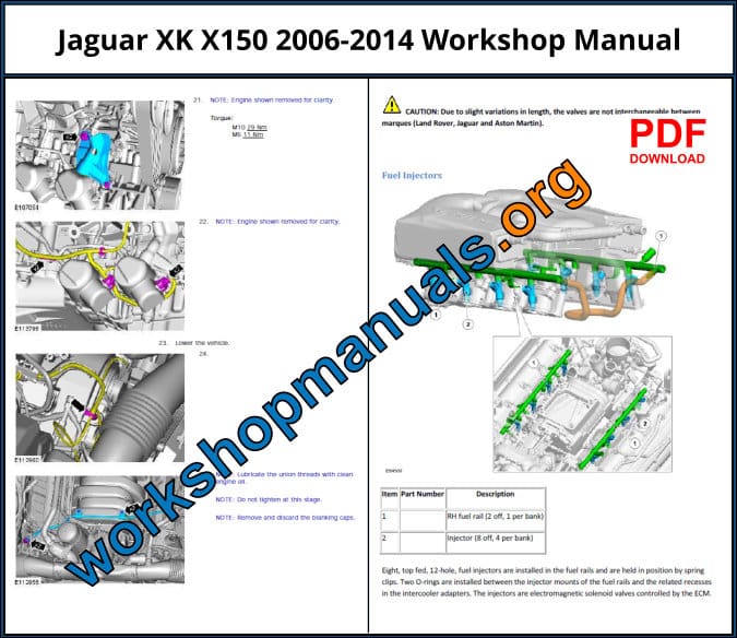 Jaguar XK X150 2006-2014 Workshop Repair Manual Download PDF