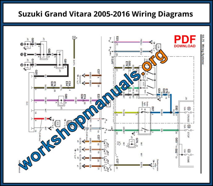 Suzuki Grand Vitara 2005-2016 Wiring Diagrams Download PDF