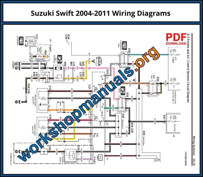 WIRING WORKSHOP MANUAL SERVICE & REPAIR GUIDE for SUZUKI SWIFT 2004-2011 