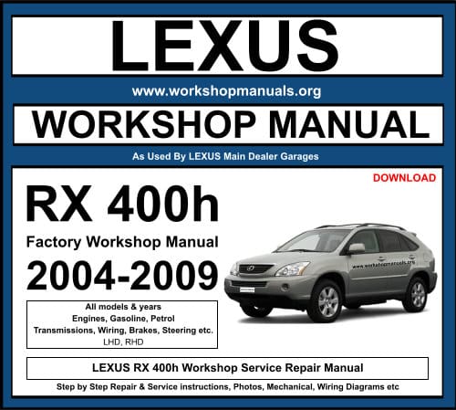 LEXUS RX400h Workshop Service Repair Manual