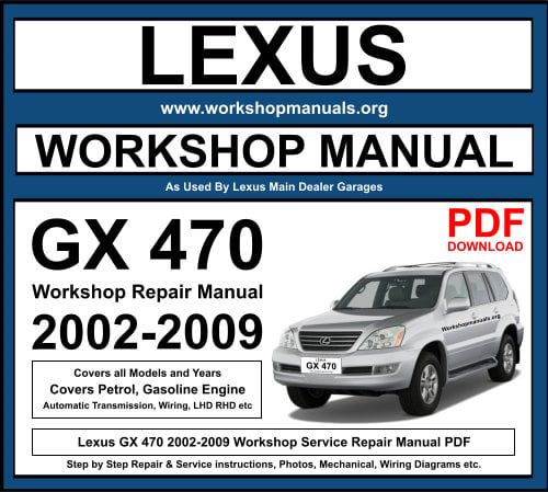 Lexus GX 470 2002-2009 Workshop Repair Manual Download PDF