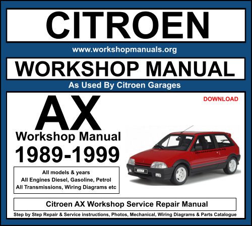 Citroen AX Workshop Repair Manual Download