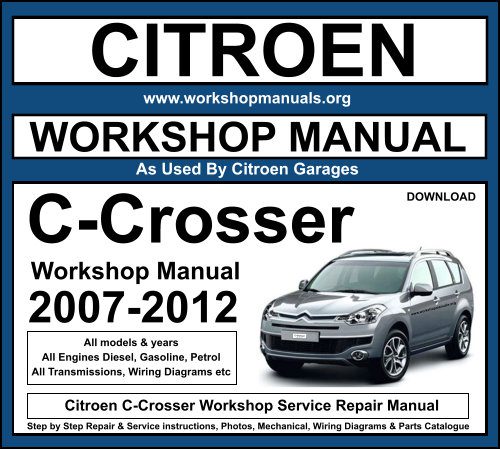 Citroen C-Crosser Workshop Service Repair Manual