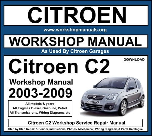 Citroen C2 Workshop Repair Manual Download