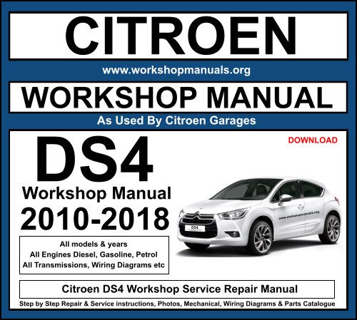 Citroen DS4 Workshop Repair Manual Download