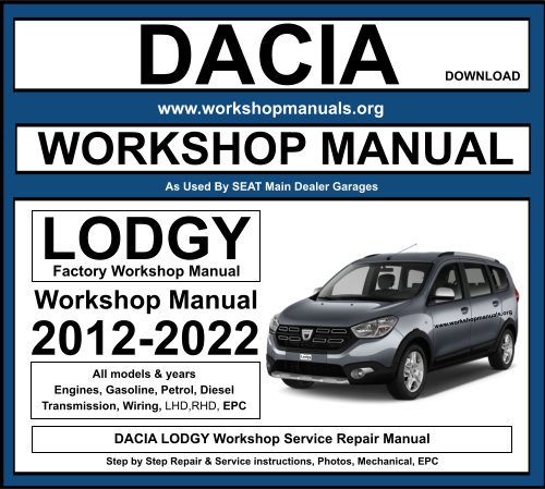 DACIA LODGY Workshop Repair Manual