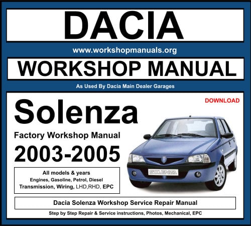 DACIA Solenza Workshop Repair Manual