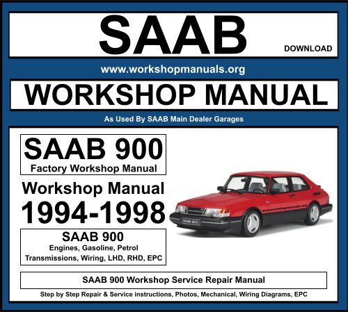 Workshop Manual SAAB 900,manuale officina Saab 900 e Cabriolet 