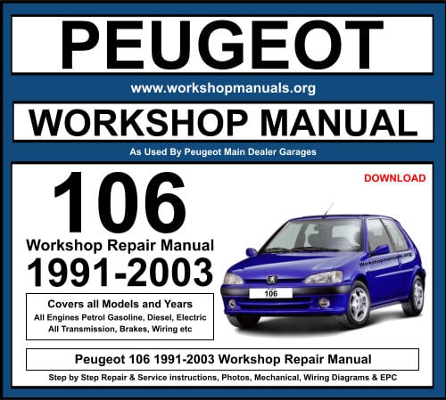 Peugeot 106 1991-2003 Workshop Repair Manual Download
