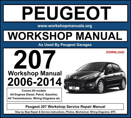 Peugeot 207 Workshop Service Repair Manual