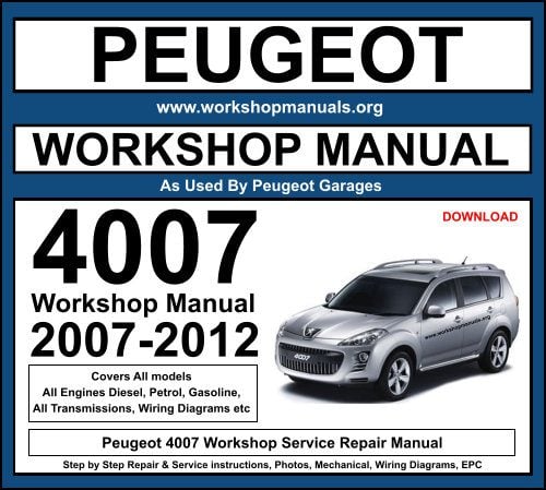 Peugeot 4007 Workshop Service Repair Manual