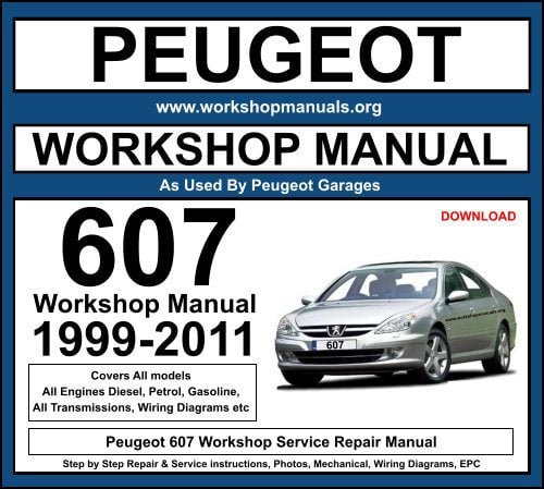 Peugeot 607 Workshop Service Repair Manual