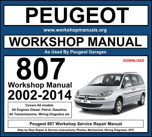 Peugeot 807 Workshop Service Repair Manual