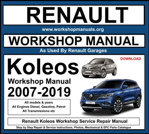 Download Link Renault Fluence Workshop Manual and Service 2009 onwards 