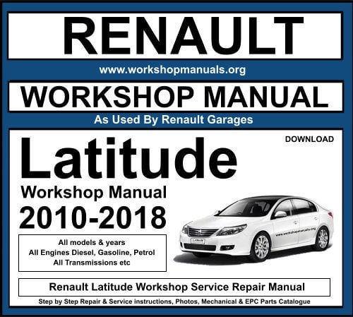 Renault Latitude Workshop Service Repair Manual