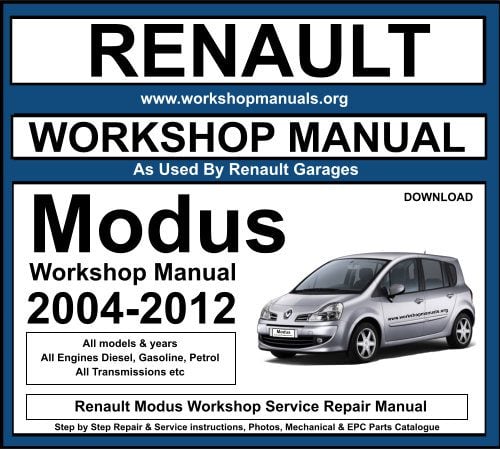 Renault Modus Workshop Service Repair Manual